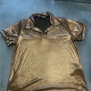 Shimmering Gold Polo Shirt